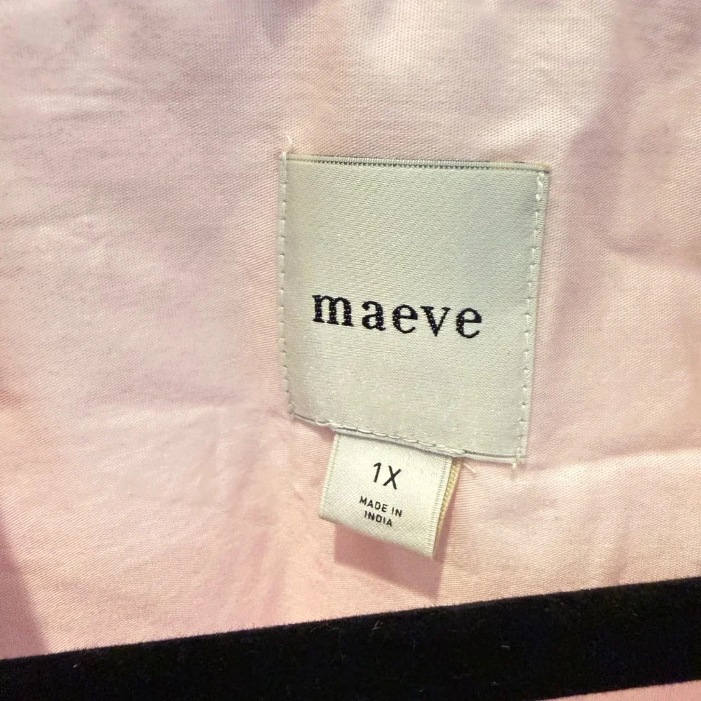 Maeve Bennet Buttondown Shirt Size 1X Pink - Picture 3 of 5